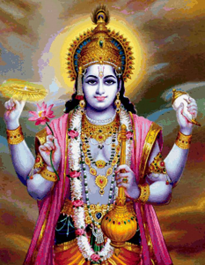 Индийские боги - индуизм, картина, легенды, индийская религия, эпос - предпросмотр