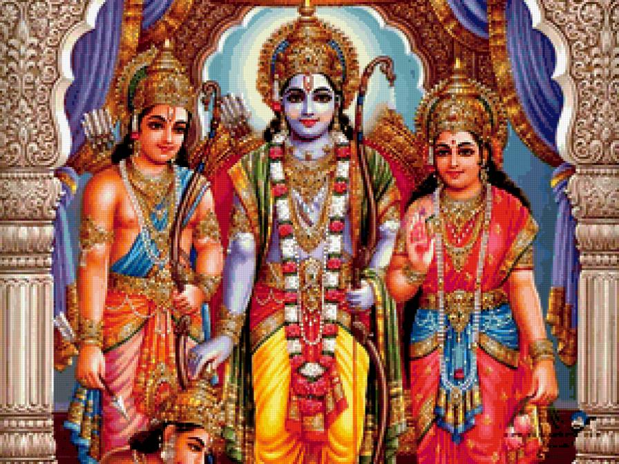 индийские мотивы - индийская религия, индуизм, картина, эпос, легенды - предпросмотр