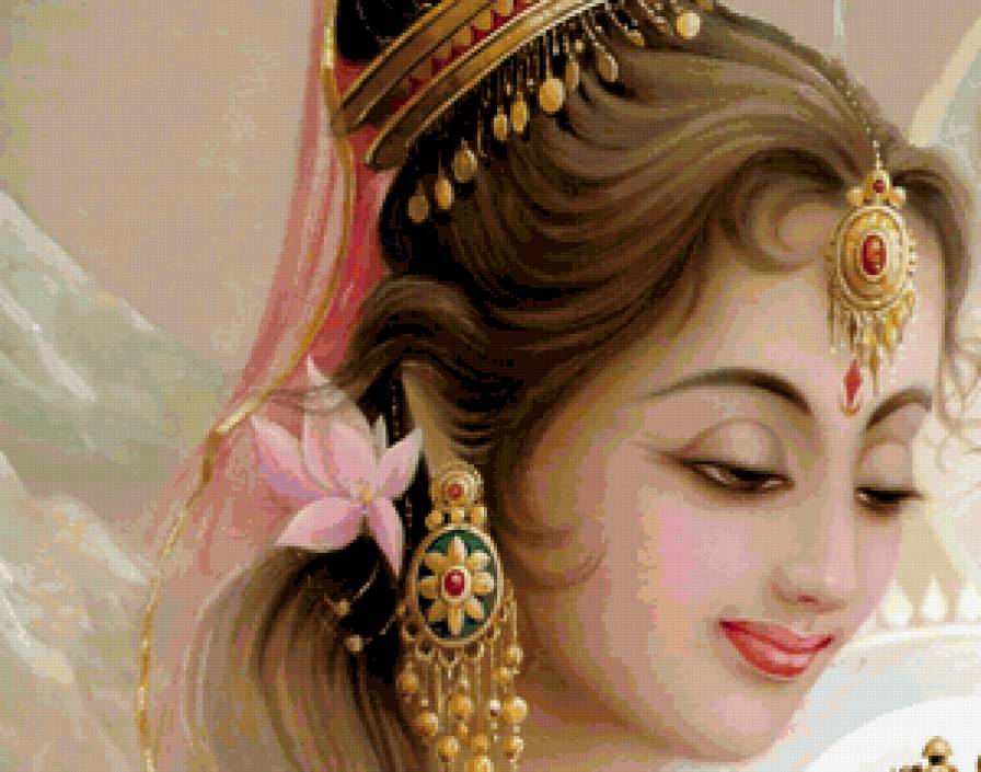 Богиня - индуизм, картина, индийская религия, эпос, легенды - предпросмотр