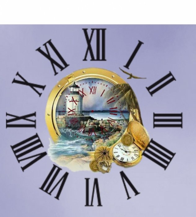 морская тема - часы - оригинал