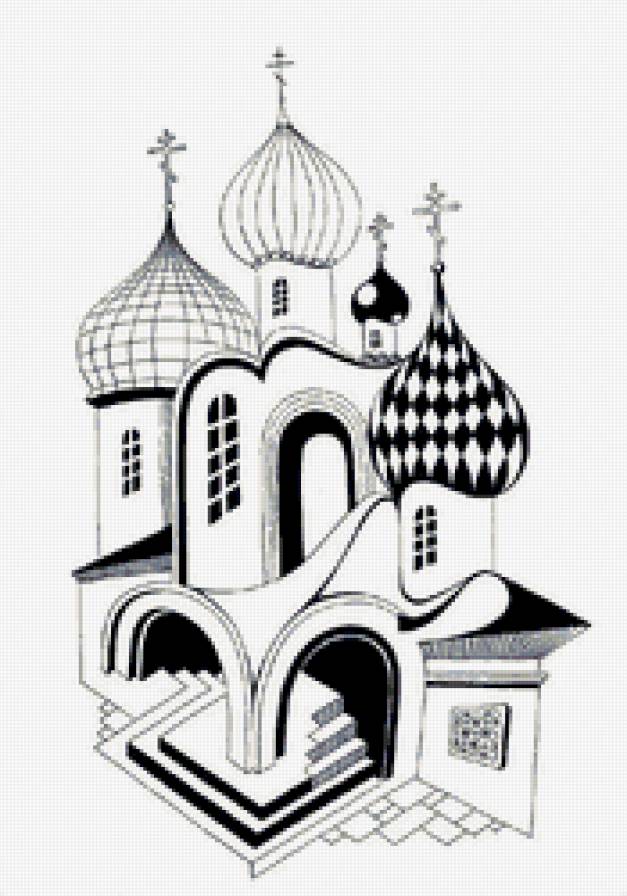 Новгород - религия, здания, монохром, храм - предпросмотр