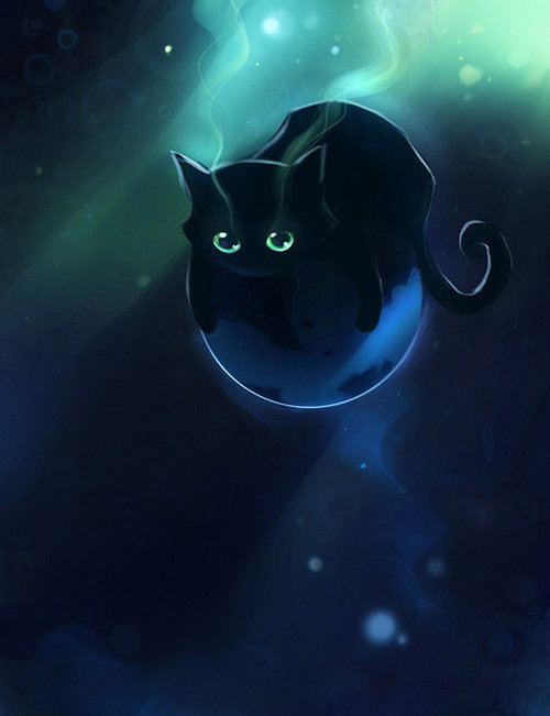 Картинка из сери "BLACK  KAT" - животные, юмор, кошка, кот, картинка, черный - оригинал