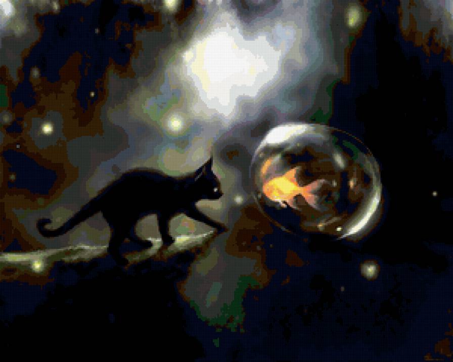 Картинка из сери "BLACK  KAT" (бол) - юмор, черный, кот, картинка, кошка, животные - предпросмотр