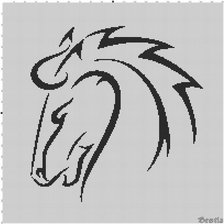 Оригинал схемы вышивки «лошадь» (№171908)