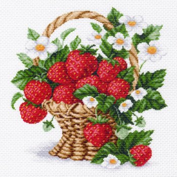 №173193 - клубника, цветы, ягода, корзина - оригинал