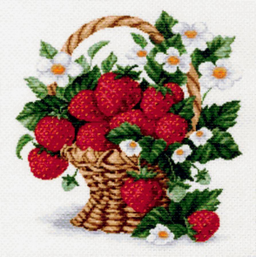 №173193 - ягода, цветы, корзина, клубника - предпросмотр