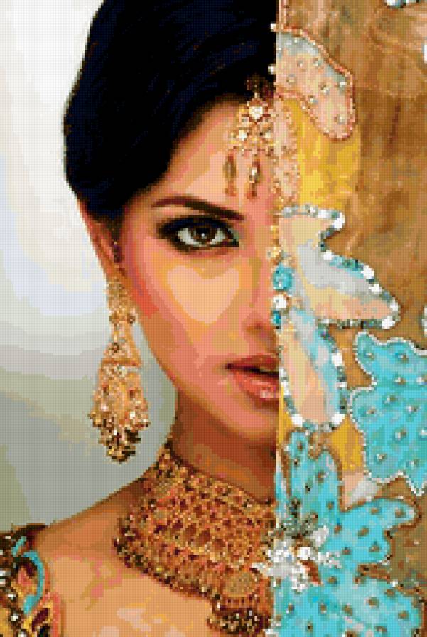 Индианка - девушка, индия, стиль, народ, красота, наряд, женщина - предпросмотр