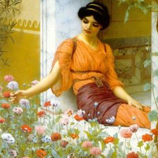 девушка и цветы