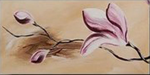 Триптих цветок ч1 - триптих, цветы - оригинал