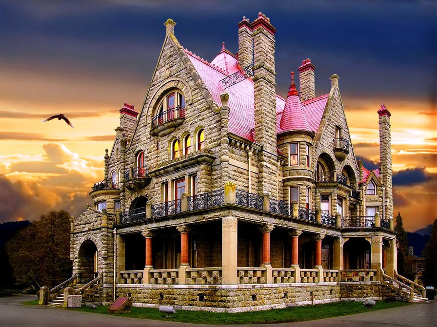 сказочный дом - , домик, таинственн терем, дом, коттедж, мрачный, особняк, замок - оригинал