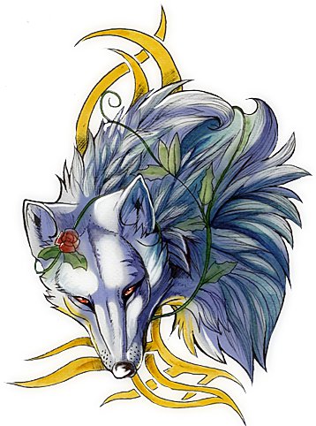 волчица - волк, животные - оригинал