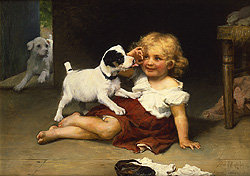 Arthur John Elsley8 - живопис, собачки, діти - оригинал