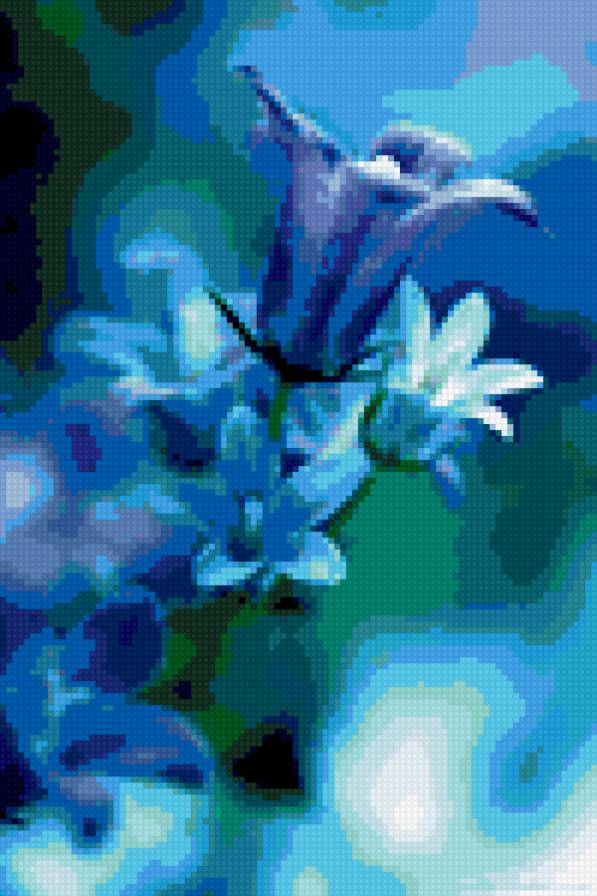 Голубые цветы - цветы, голубые, колокольчики - предпросмотр