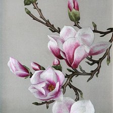Оригинал схемы вышивки «Ветка орхидеи» (№175716)