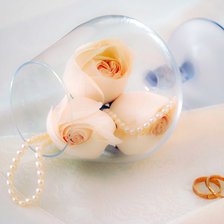 Схема вышивки «Любовь, свадьба, цветы, бокал»