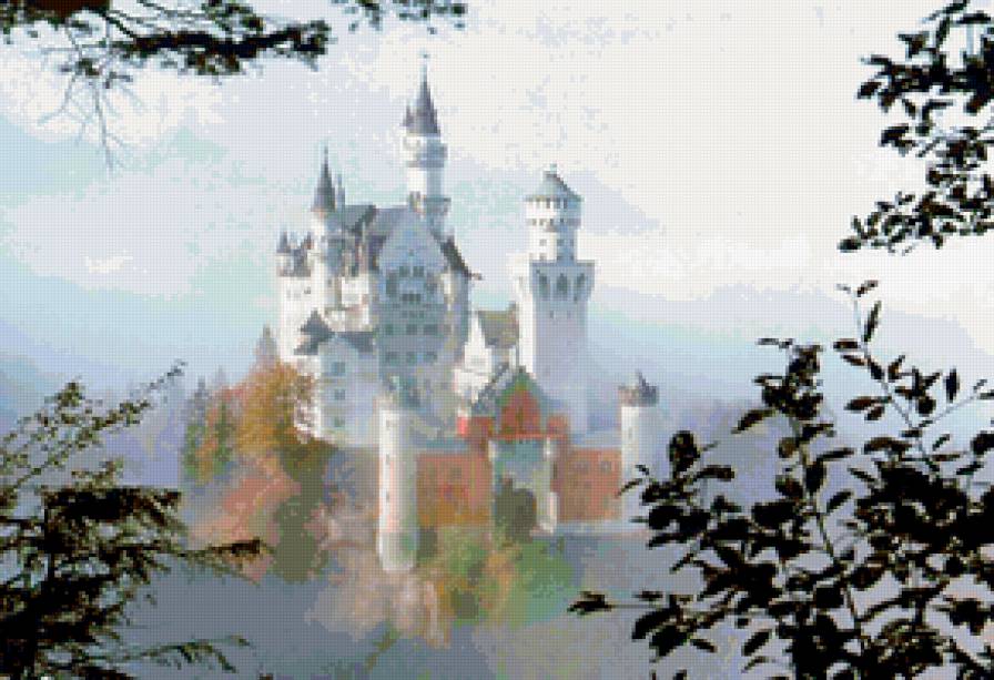 Замок Нойшванштайн - горы, горный пейз, замки, дворцы, замки мира - предпросмотр