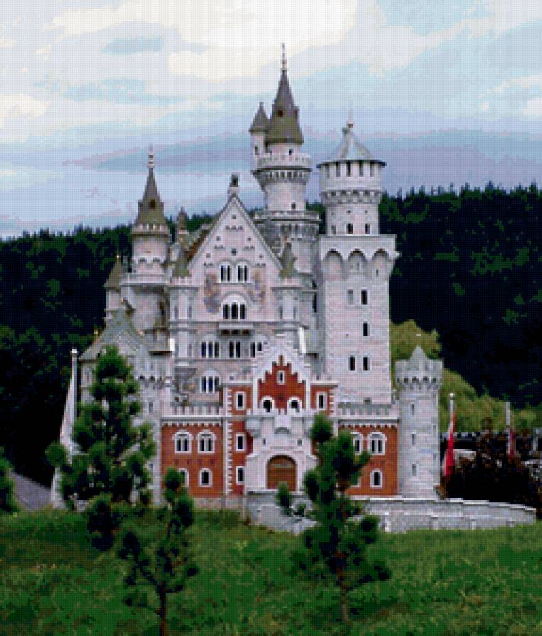 Замок Нойшванштайн - горный пейзаж, замки, дворцы, замки мира, горы - предпросмотр