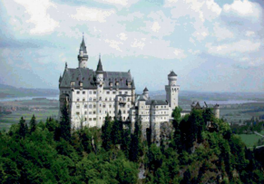 Замок Нойшванштайн - дворцы, горный пейзаж, замки, горы, замки мира - предпросмотр
