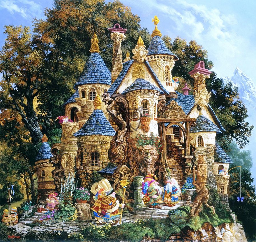 сказочный замок - замок, фэнтази, таинственный, дворцы, эльфы - оригинал