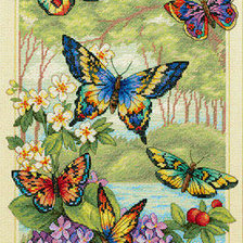 Бабочки разноцветное пано