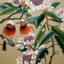 Оригинал схемы вышивки «райские птички» (№177601)