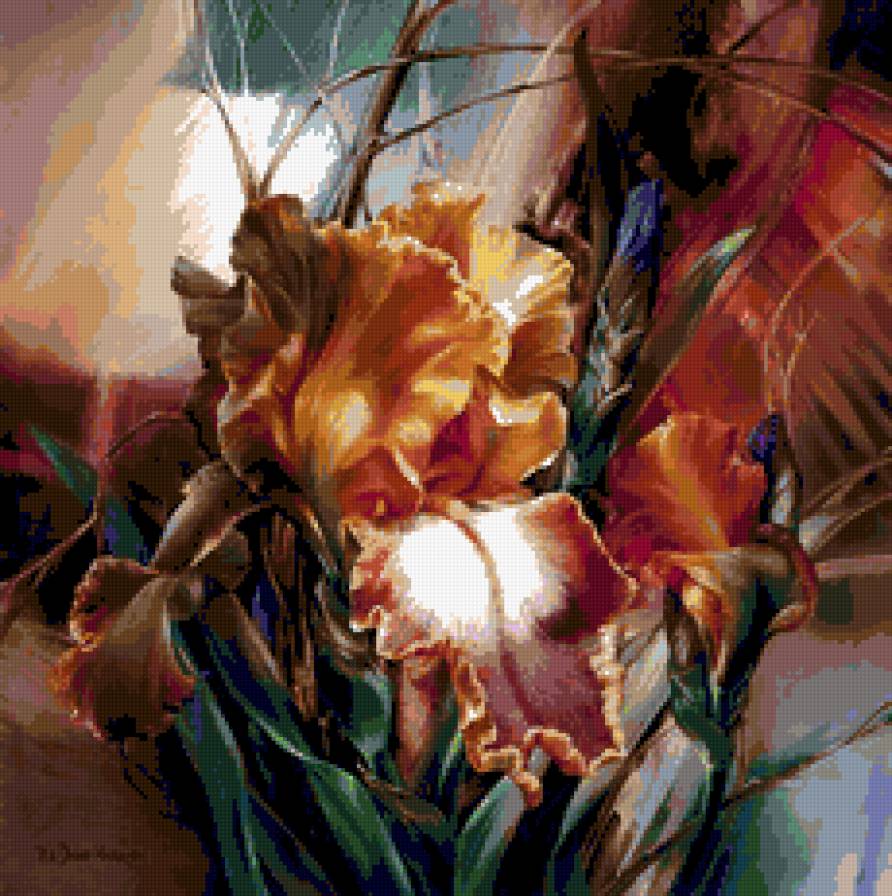 ИРИСЫ художница Vie Dunn-Harr - ирисы, цветы - предпросмотр