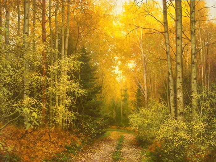 дорога в осень - пейзаж, осень, лес - оригинал