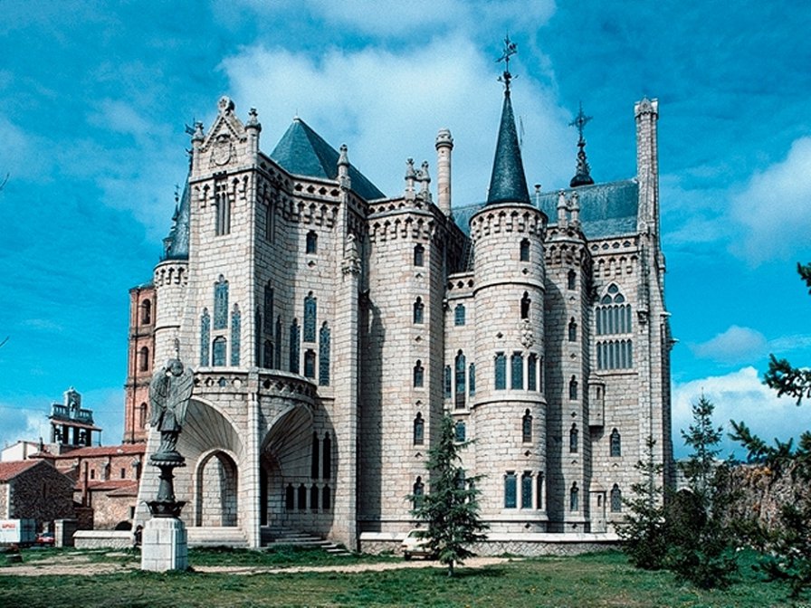 замки мира - особняк, замок, сквер, дворцы, усадьба, готика, собор, дворец - оригинал