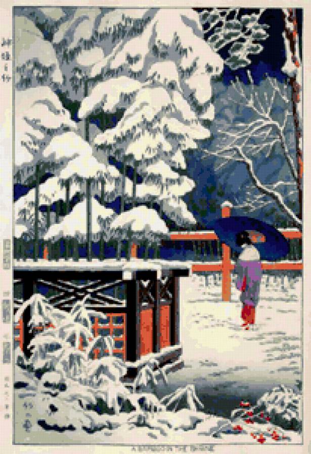 Япония - япония, зима, пейзаж - предпросмотр