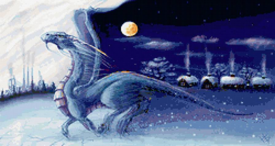 день-ночь - зима, дракон - предпросмотр