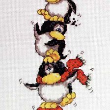 Оригинал схемы вышивки «пингвины» (№179285)