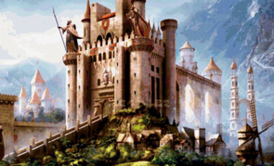 замок - особняк, рыцари, замки, дворцы, крепоть, дворец, фэнтази - предпросмотр