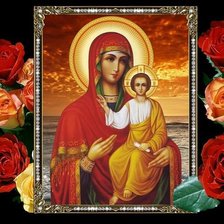 Оригинал схемы вышивки «Ікона Божої Матері «Скоропослушниця»» (№179850)