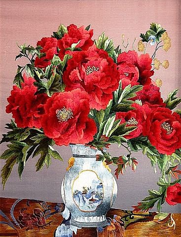 №180245 - цветы, маки, красные цветы, ваза - оригинал