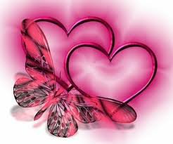 Любовь - любовь, сердце, романтика, бабочка, розовый - оригинал