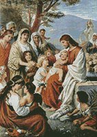 Оригинал схемы вышивки «Исус и децата» (№180534)