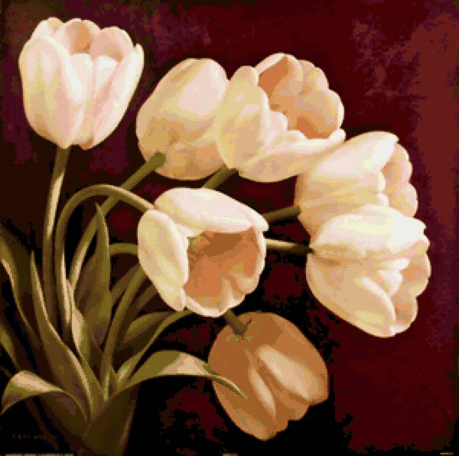тюльпаны - цветок, тюльпан, цветы, подушка - предпросмотр