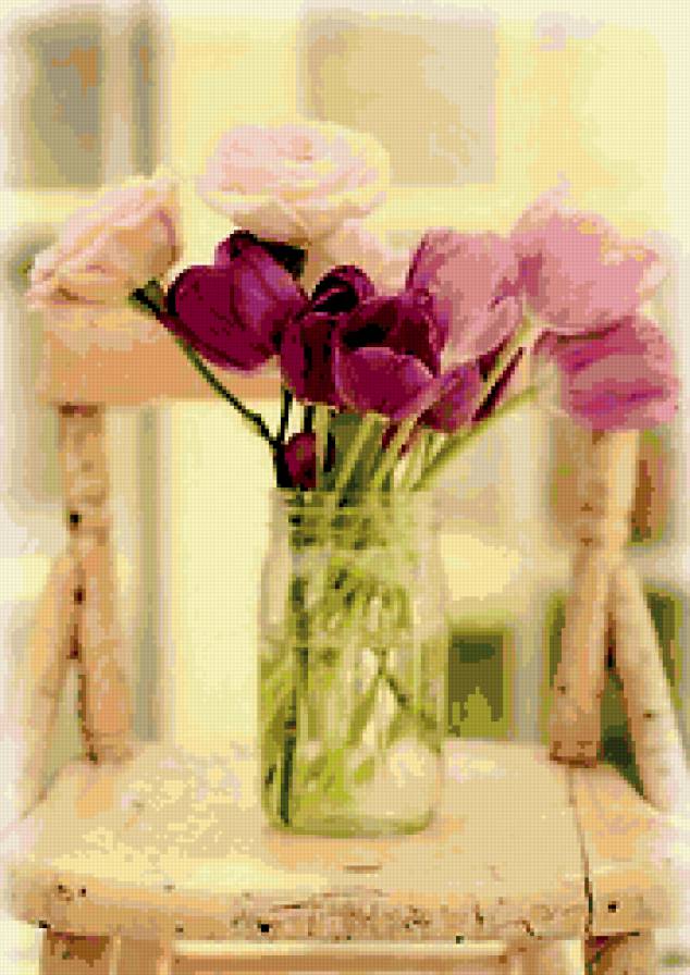 Букет - красота, натюрморты, розы, тюльпаны, цветы, букеты - предпросмотр