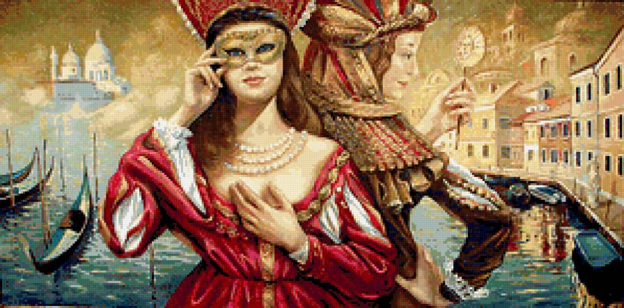 женщины Венеции /Дмитрий Спирос/ - живопись, картина, женщины, венеция - предпросмотр