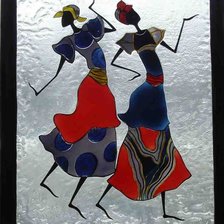 Оригинал схемы вышивки «африканские танцы» (№183024)