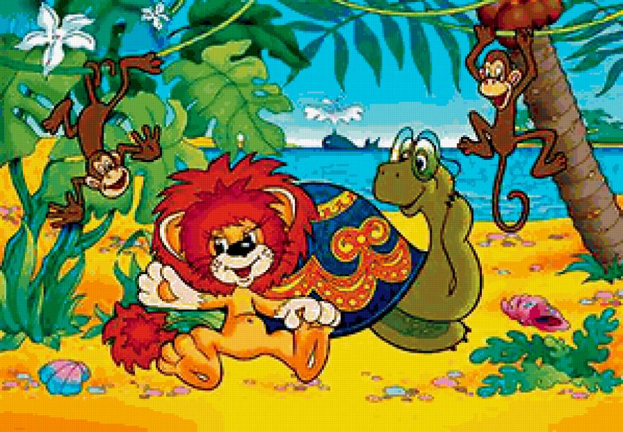 Львенок и черепаха - для детской, мультфильмы - предпросмотр