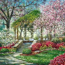 Оригинал схемы вышивки «весенний сад» (№183748)