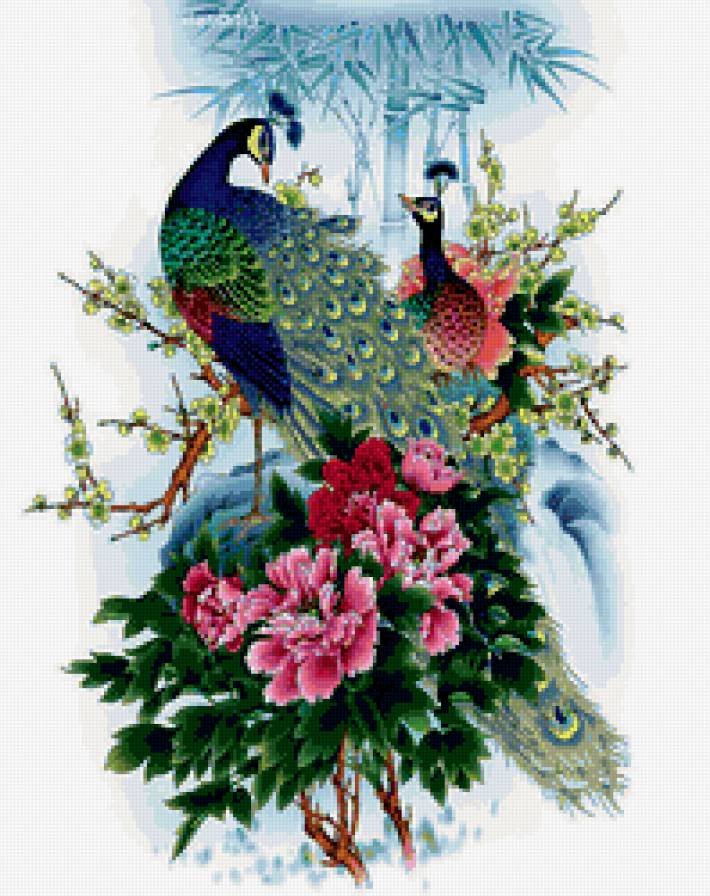 китайская живопись - природа, птицы, китайская живопись - предпросмотр