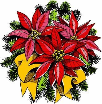 Рождественская подушка - пуансетия, цветы, подушки, подушка, рождество, флора, цветок - оригинал