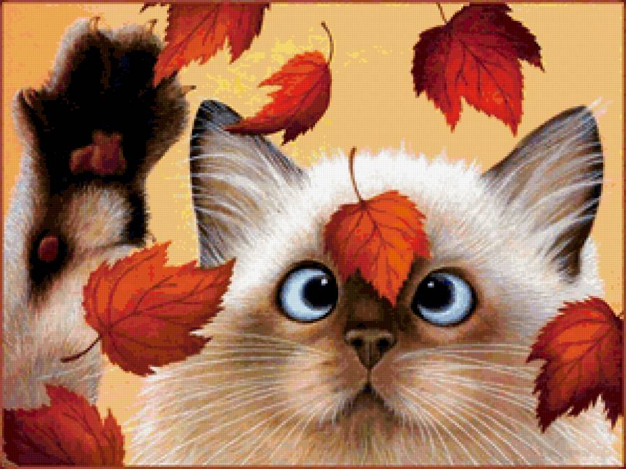 Осенний котенок - осенний котенок - предпросмотр