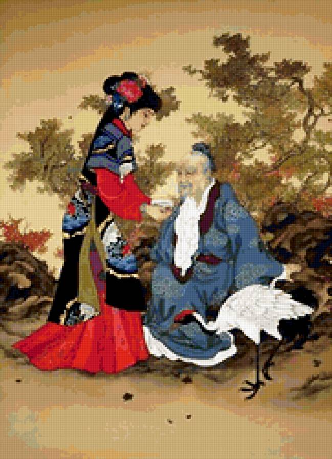 китайская живопись - птицы, картина, природа, китайская живопись, китай - предпросмотр