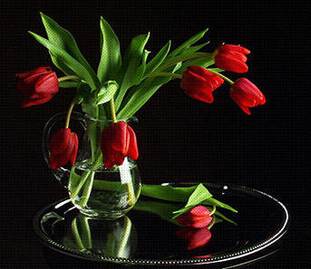 тюльпани - природа, цветы, букет, романтика, натюрморт,  - оригинал