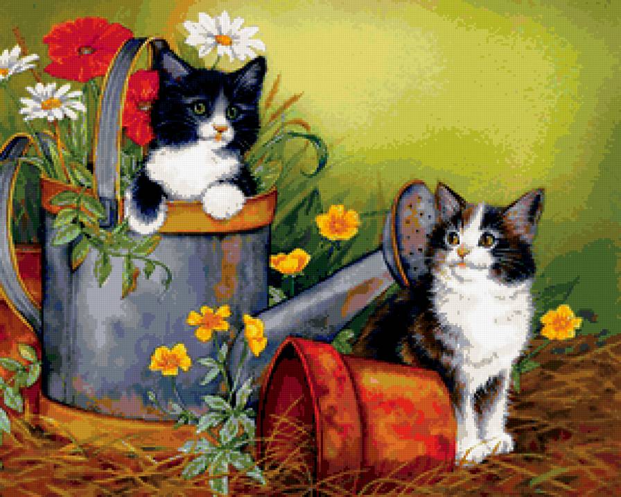 Коты - цветы, кот - предпросмотр