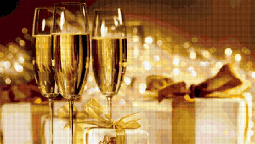 подарки - новый год, проздник, подарки, шампанское - предпросмотр
