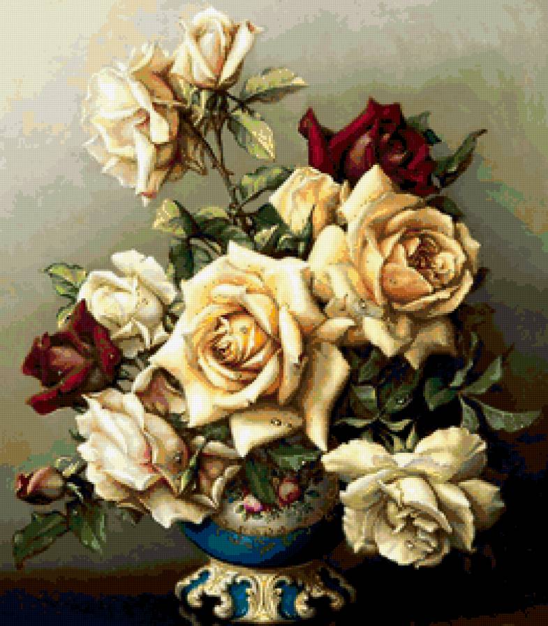 розы - цветы, ваза, букет, розы - предпросмотр